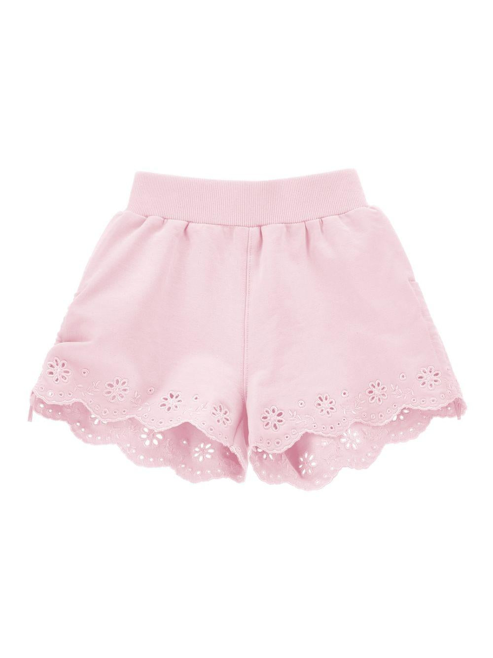 Shorts per bambina Monnalisa Kids  rosa con coulisse 17G401 7014 0090 MONNALISA KIDS 
