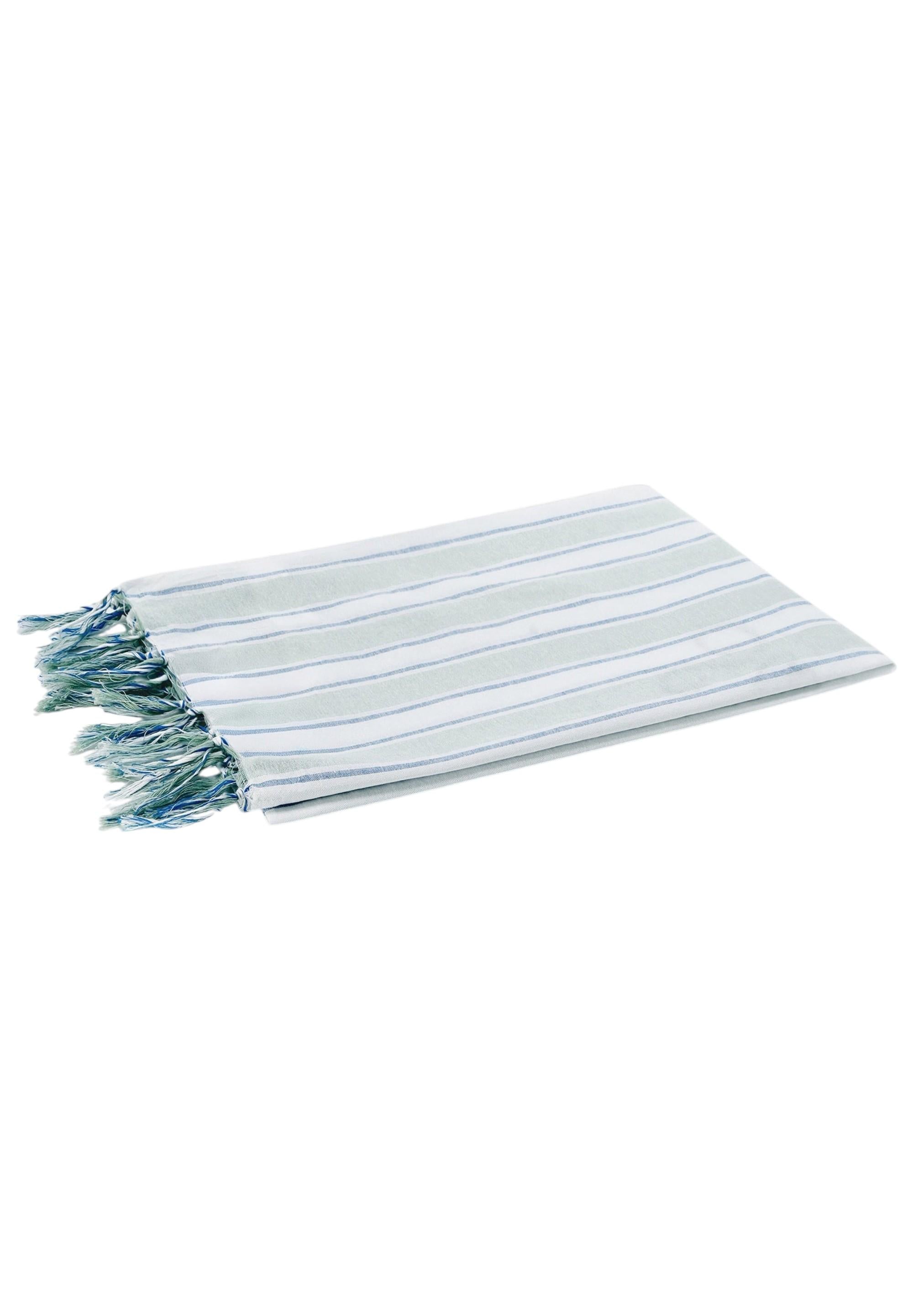 Telo mare MC2 Saint Barth bianco e azzurro con motivo a righe FOUL002 00937L MC2 ST. BARTH KIDS 