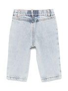 Jeans per neonato Moschino Kids denim con vita elasticizzata MUP05AL0E08 40186 MOSCHINO KIDS 