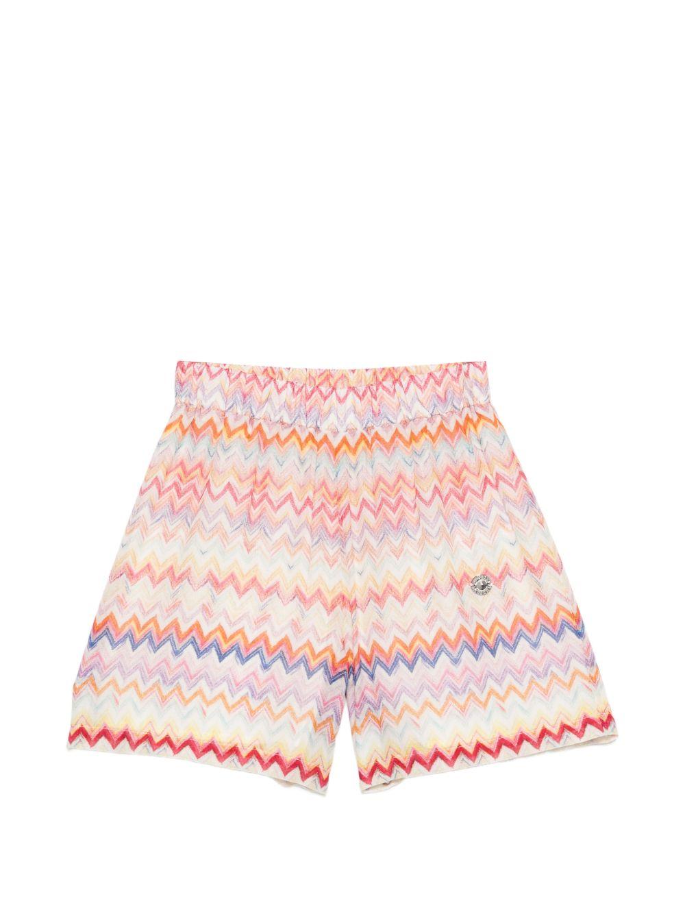 Shorts per bambina Missoni Kids multicolore con motivo a zig zag MY6C39 K0286 999 MISSONI KIDS 
