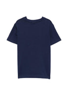 T-shirt per bambino Hugo Kids blu con logo sul davanti G01019 85C Hugo KIDS 