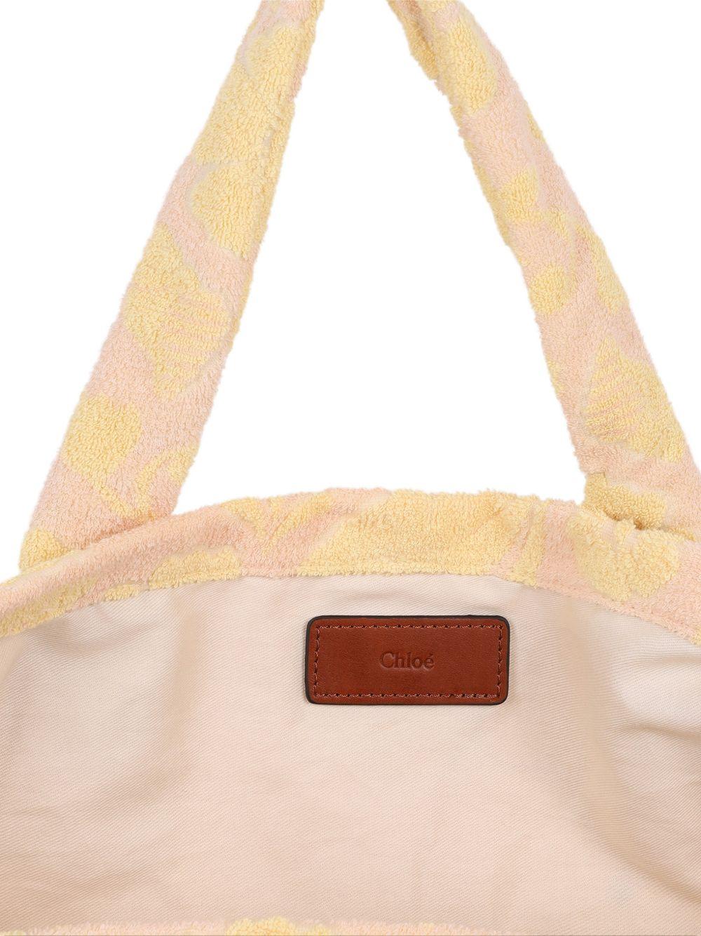Borsa a spalla per bambina Chloé Kids rosa a fiori con logo C21227 S05 CHLOE' KIDS 