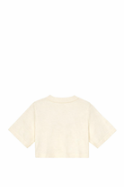 T-shirt per bambina Palm Angels Kids bianca con logo ricamato sul davanti PGAA004S26JER001 002 PALM ANGELS KIDS 