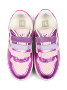 Sneakers V-10 per bambina VEJA Kids fucsia con chiusura a strappo CV0520648C SMALL V-10 VEJA KIDS 