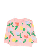 Felpa per neonata Stella McCartney Kids rosa con stampa floreale all-over TY4090 Z3559 509MC STELLA McCARTNEY KIDS 
