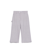 Pantaloni a righe per bambina MSGM Kids grigio con passanti S5MSJGPA213 100 MSGM KIDS 
