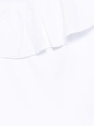 Top monospalla per bambina Molo bianco con dettaglio volant 2S26A102 5636 MOLO KIDS 