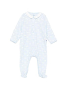 Tutina per neonato Petit Bateau azzurra con stampa balene A0F2H 01 PETIT BATEAU KIDS 
