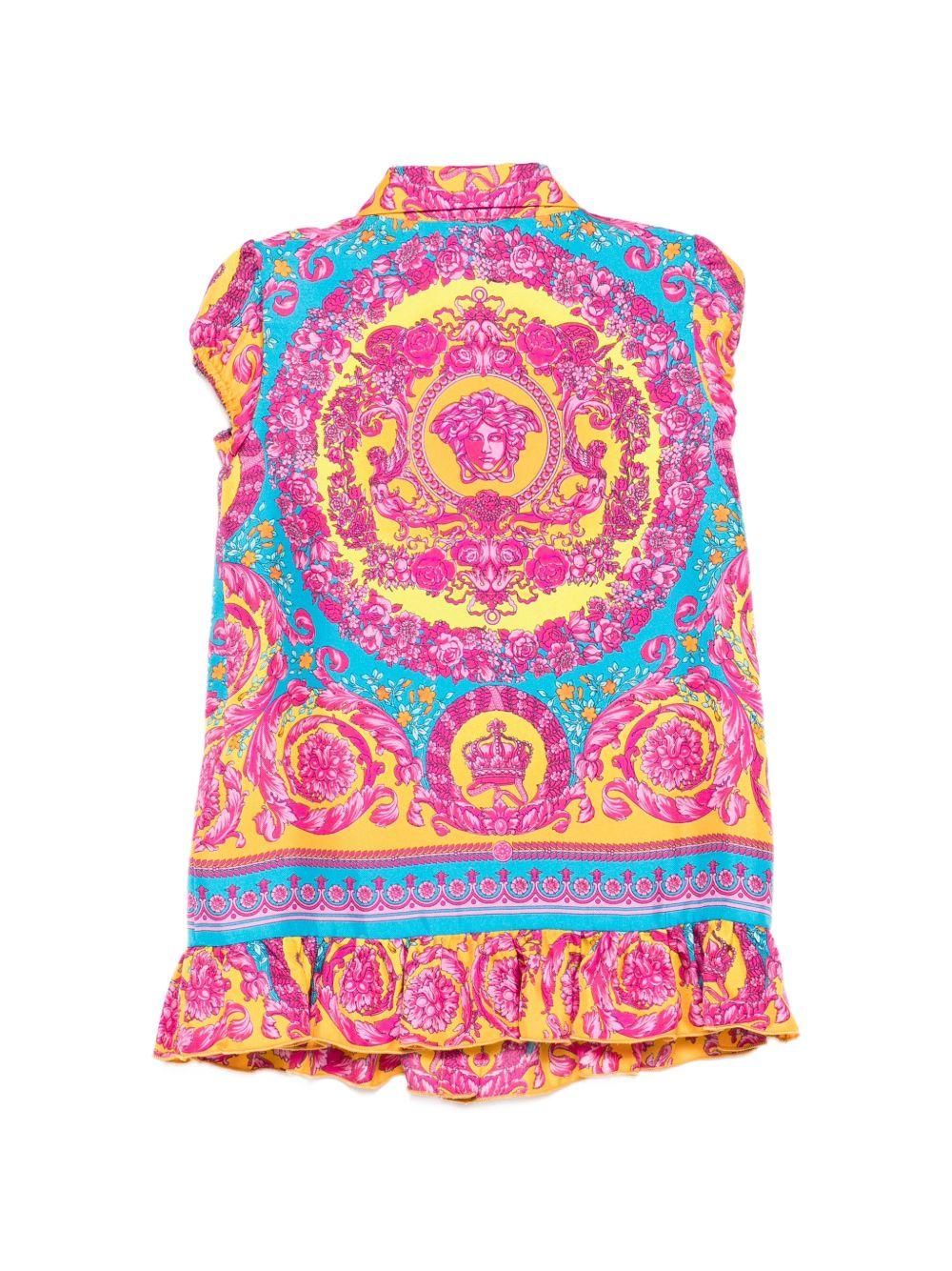 Abito per neonata Versace Kids multicolore con caratteristica stampa all-over 10210381A16902 5PF70 VERSACE KIDS 
