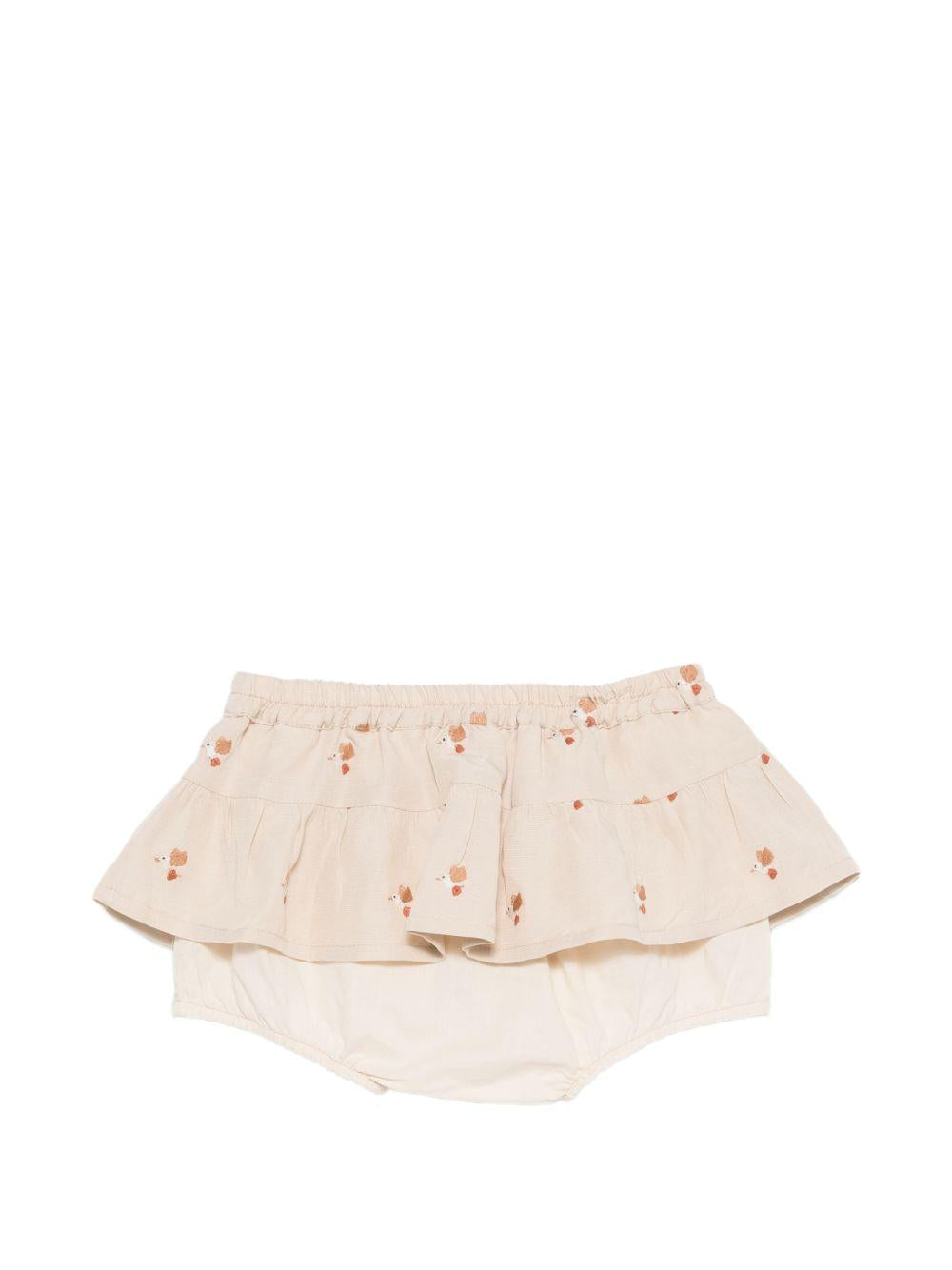 Gonna per neonata Donsje beige con ricamo uccellini all-over 3047001 00013 DONSJE KIDS 