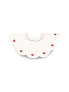 Bavaglino per neonati Petit Bateau Kids bianco con stampa grafica cuoricini A0G9K 01 PETIT BATEAU KIDS 