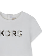 Abito per neonata Michael Kors Kids bianco con gonna plissettata R30553 Z99 MICHAEL KORS KIDS 