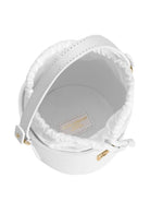 Borsa a secchiello per bambina Dolce & Gabbana Kids bianca con logo dorato EB0266 A1065 80001 DOLCE & GABBANA KIDS 