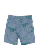 Shorts per bambino Stella McCartney Kids blu con stampa grafica TY6Q29 Z3546 606MC STELLA McCARTNEY KIDS 