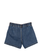 Shorts per bambina Moschino Kids denim con logo ricamato HDQ024L0E35 41104 MOSCHINO KIDS 