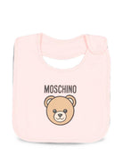Set berretto e bavaglino per neonata Moschino Kids rosa con motivo Teddy Bear MUY09NLCA40 50209 MOSCHINO KIDS 