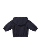 Giubbino per neonato Fendi Kids blu con toppa quadrata con logo FF BUA123 AS56 F0QG0 FENDI KIDS 