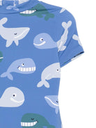 Costume intero per neonato Stella McCartney Kids blu con stampa balene all-over TYC532 Z3582 656MC STELLA McCARTNEY KIDS 