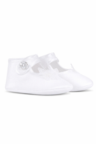 Scarpe per neonata Monnalisa bianche con chiusura a bottoni 73G007 7121 0001 MONNALISA KIDS 