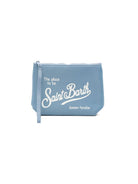 Pochette Aline MC2 Saint Barth azzurra con logo a contrasto ALI0053 00583L MC2 ST. BARTH KIDS 
