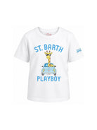 T-shirt per bambino MC2 Saint Barth Kids bianco Fiat 500 Denver Jr. DNV0001 01957L MC2 ST. BARTH KIDS 