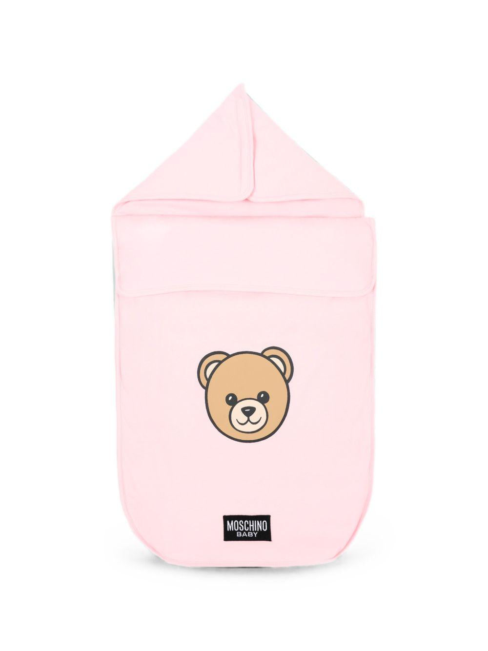 Sacco nanna per neonata Moschino Kids rosa con motivo Teddy Bear MUE00WLCA40 50209 MOSCHINO KIDS 