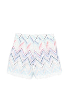 Shorts per bambina Missoni Kids multicolore con motivo a zigzag MY6B89 U0253 600RS MISSONI KIDS 