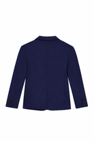 Giacca per bambino Dolce & Gabbana Kids blu con revers a lancia L41J89 G7PQI B0665 DOLCE & GABBANA KIDS 