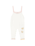 Salopette per neonata Gensami bianca con applicazione farfalle OVERLONG-BUTTERFLY-CO OFF WHITE/PINK GENSAMI KIDS 