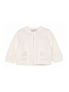 Cardigan per neonata Bonpoint bianco con dettagli in rilievo S06XCAK00013 008 BONPOINT KIDS 