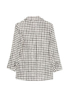 Blazer per bambina Balmain Kids bianco e nero con design in tweed BZ2A94 E0253 102AG BALMAIN KIDS 