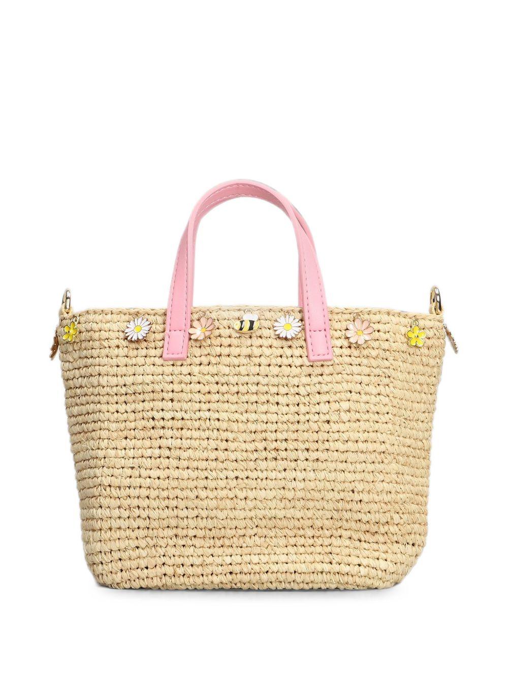 Borsa tote Raffia City mini MC2 Saint Barth beige con decorazione RAFC003 07481L MC2 ST. BARTH 