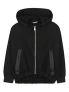 Felpa con cappuccio per bambina DKNY Kids nera con zip D62385 09B DKNY 