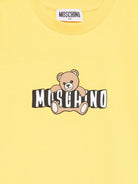 T-shirt da bambino Moschino Kids gialla con stampa logo HZM058LAA03 50577 MOSCHINO KIDS 