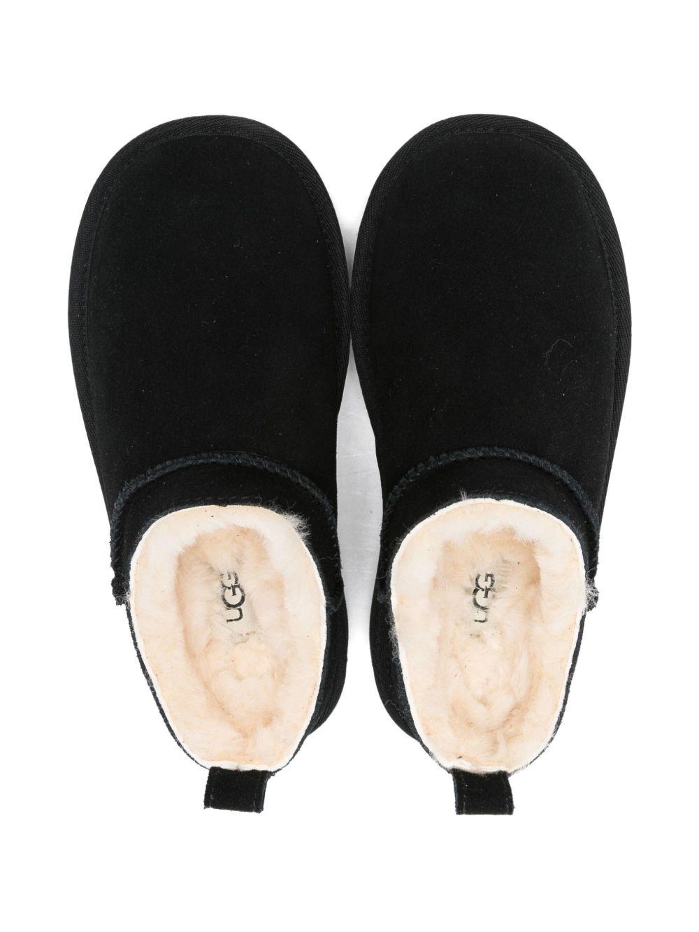 Ciabatte per bambina UGG Kids nere con fodera in pelliccia cruelty-free 1174410K BLK UGG 