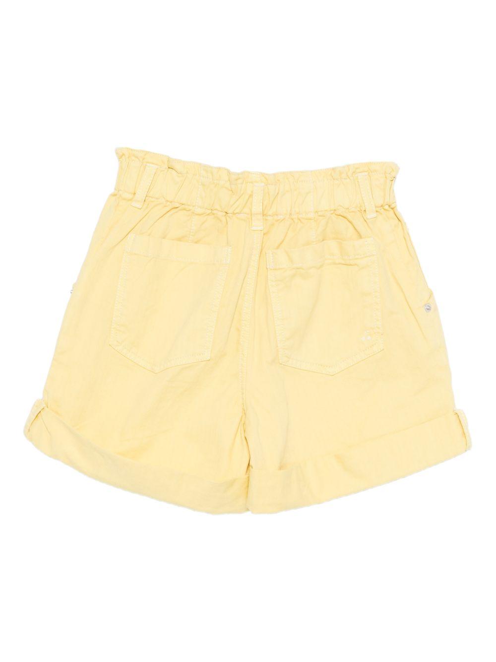 Pantaloncino per bambina Bonpoint giallo con risvolto S06GBEW00013 039 BONPOINT KIDS 