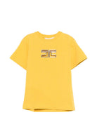 T-shirt per bambina Elisabetta Franchi La Mia Bambina giallo stampa logo EFTS2610JE006 2115 ElISABETTA FRANCHI KIDS 