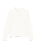 Maglione per bambina Louise Misha bianco con dettagli arricciati GRC-W25-J0071 CREAM LOUISE MISHA 