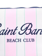 Pochette Aline MC2 Saint Barth bianca e rosa con designa righe ALIN001 00760L MC2 ST. BARTH KIDS 