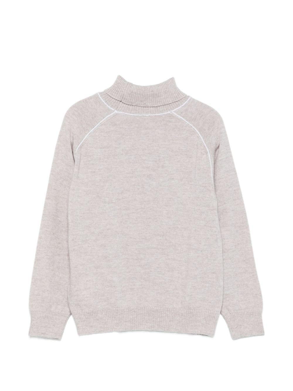 Maglione per bambino Eleventy Kids beige con collo alto EZ9H10 Z3403 879AV ELEVENTY KIDS 