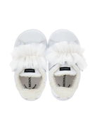 Sneakers per bambina Monnalisa bianche con dettaglio in tulle 83G012 7715 0001 MONNALISA KIDS 