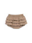 Shorts per neonata Douuod Kids beige con ruches DZ7021 G0073 343 DOUUOD KIDS 
