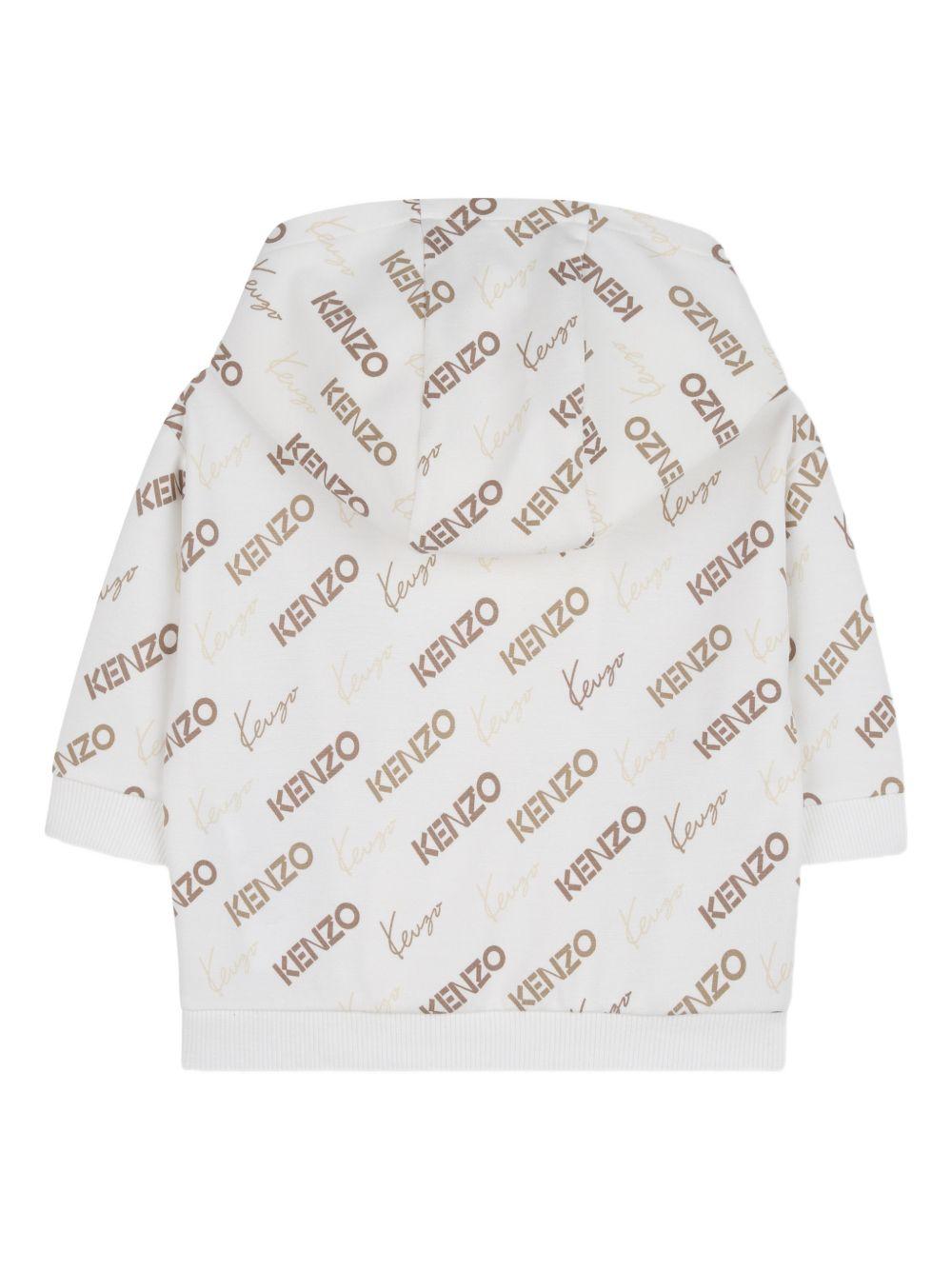 Tuta sportiva per neonato Kenzo Kids bianca con stampa K61705 117 KENZO KIDS 