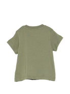 T-shirt per neonati Moschino Kids verde con stampa tre Teddy Bear MUM04KLAA17 30037 MOSCHINO KIDS 