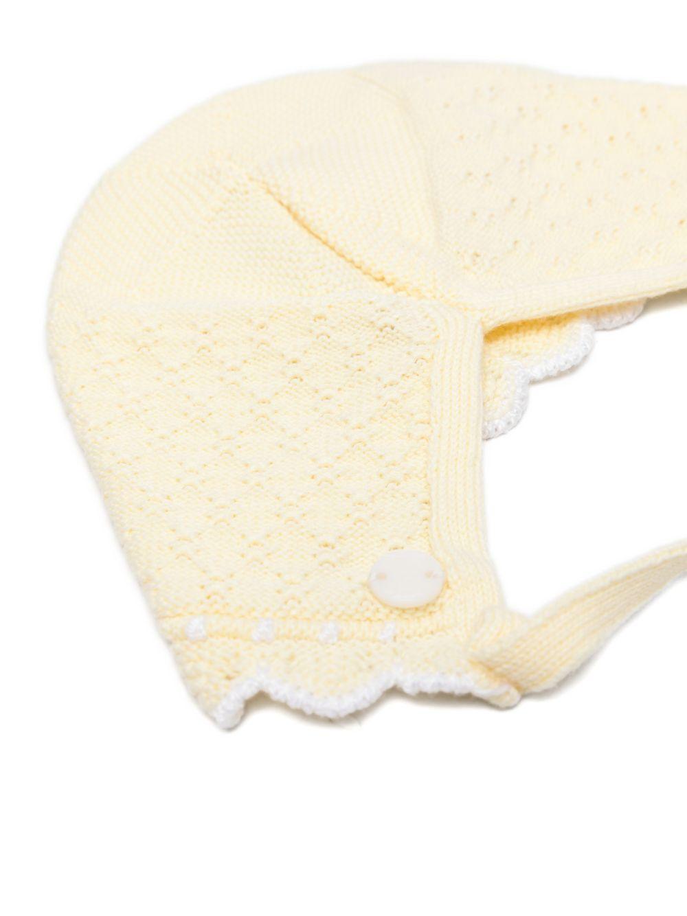 Cappello per neonata Paz Rodriguez giallo con bordo a smerlo 011-123520 0501 PaZ RODRIGUEZ KIDS 