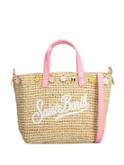 Borsa tote Raffia City mini MC2 Saint Barth beige con decorazione RAFC003 07481L MC2 ST. BARTH 