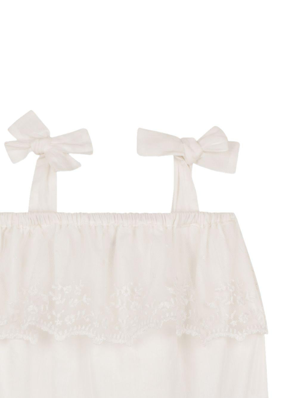 Set tutina e capellino per neonata Chloé Kids bianco con finiture in pizzo C20930 117 CHLOE' KIDS 