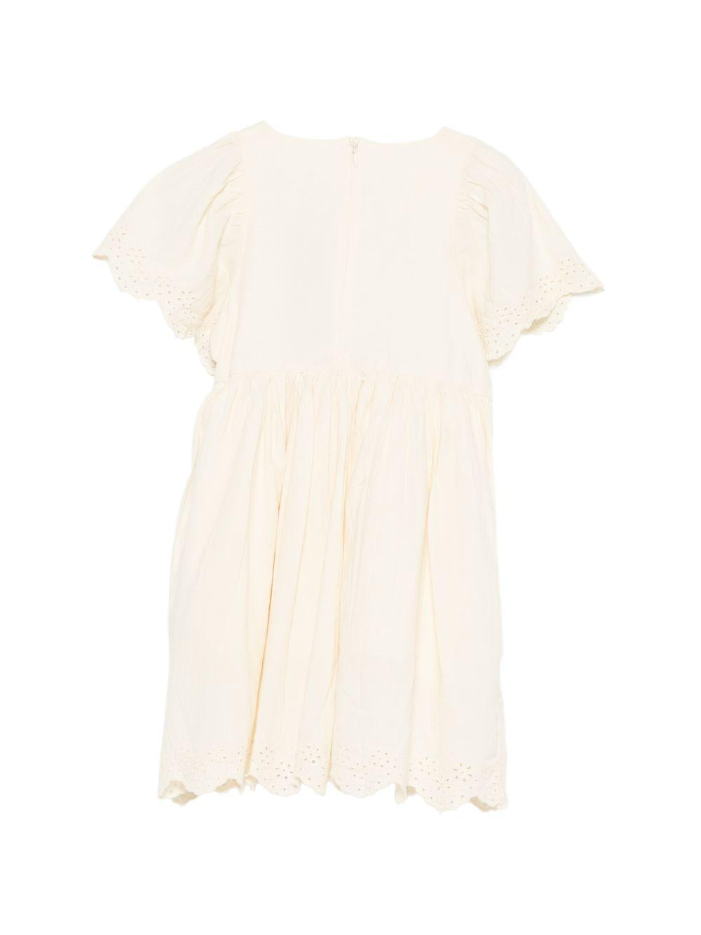 Abito per bambina Molo color crema con dettaglio arricciato 2S26E110 2444 MOLO KIDS 