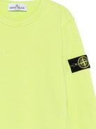 Felpa per bambino Stone Island Junior verde con toppa Compass L1S166100005S0040 V005F STONE ISLAND KIDS 