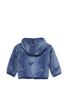 Giubbino per neonato Emporio Armani Kids blu con logo aquila all-over EB001156 AF20710 FB407 EMPORIO ARMANI KIDS 